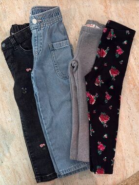 Girls 3T Lot: Cat and Jack, Old Navy - Wide Leg Jeans, Leggings